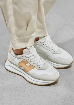 HOGAN lage sneakers h641 allacciato beige Outlet