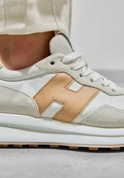 HOGAN lage sneakers h641 allacciato beige Outlet