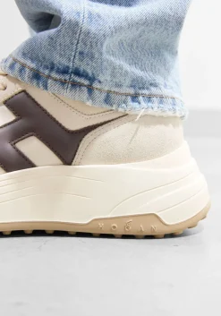 HOGAN lage sneakers h669 allacciato h beige Sale