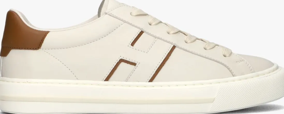 HOGAN lage sneakers h691 allacciato h beige
