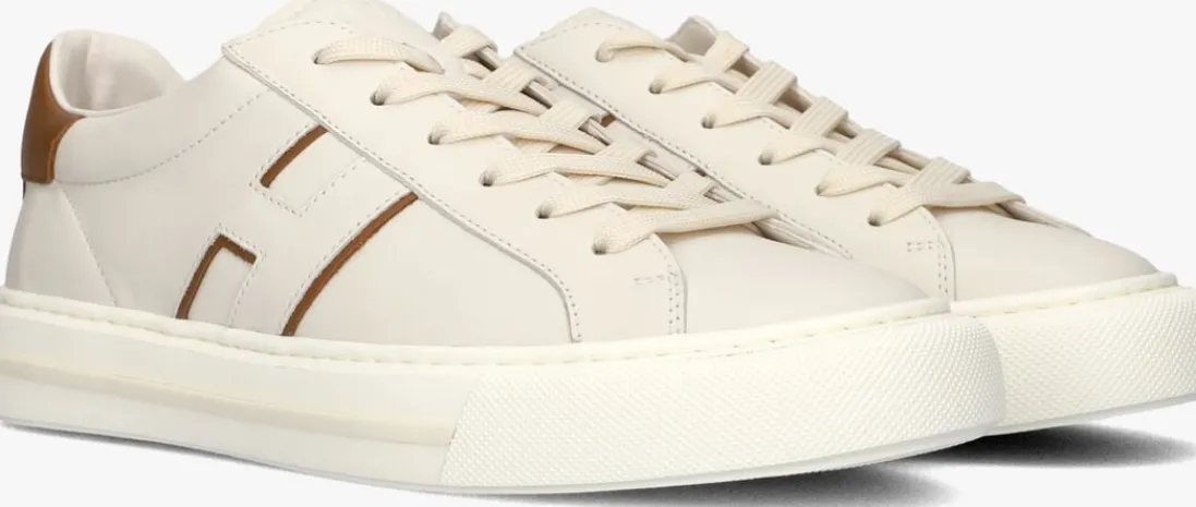 HOGAN lage sneakers h691 allacciato h beige