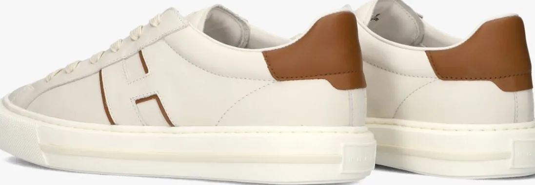 HOGAN lage sneakers h691 allacciato h beige
