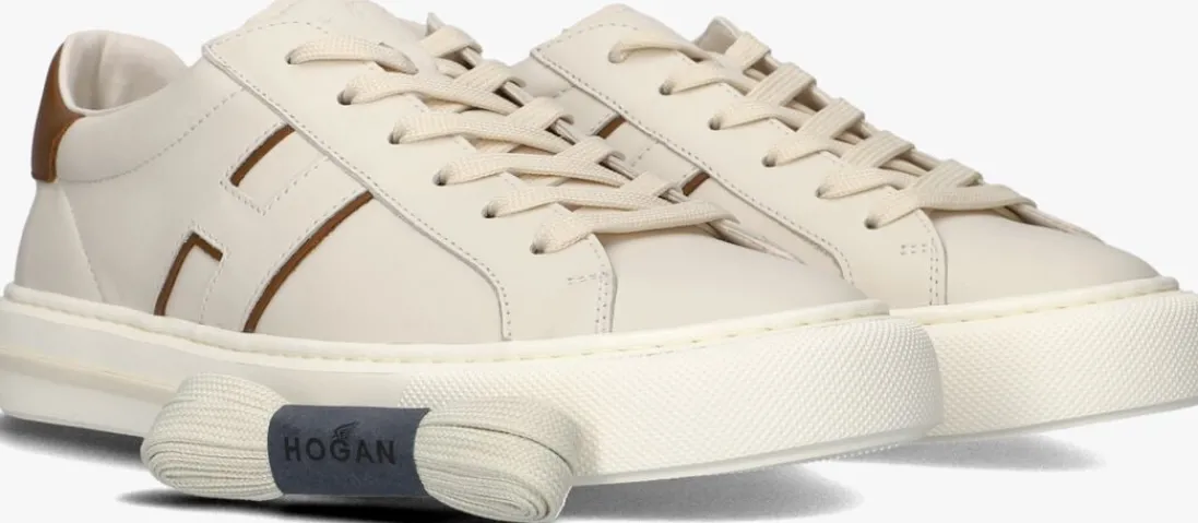 HOGAN lage sneakers h691 allacciato h beige