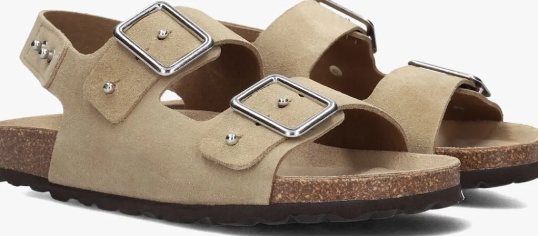 LINA LOCCHI slippers sue bio sandaal 2 gesp beige Clearance