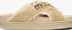 MOU slippers criss-cross beige Discount