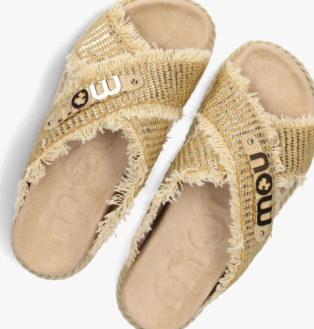 MOU slippers criss-cross beige Discount