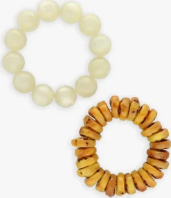 NOTRE-V armbanden resin duo bracelets beige Clearance