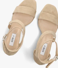 NOTRE-V sandalen met hak 16036 beige