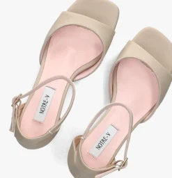 NOTRE-V sandalen met hak 2655s beige Clearance