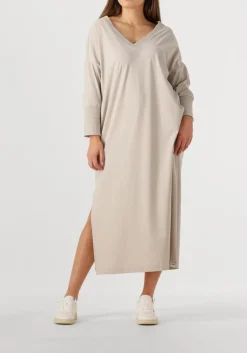 PENN & INK midi jurk dress v beige Hot