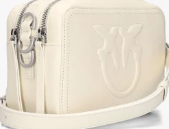 PINKO schoudertas carrie camera bag beige Clearance