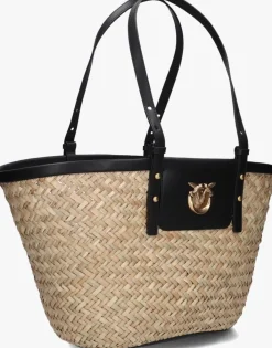PINKO shopper love summer basket raffia beige Hot
