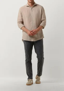 PROFUOMO casual overhemd shirt x-cutaway sc linnen beige