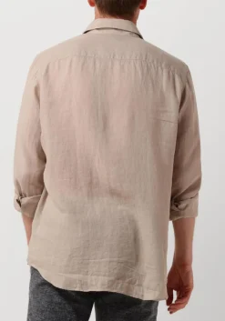 PROFUOMO casual overhemd shirt x-cutaway sc linnen beige
