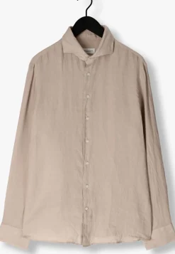 PROFUOMO casual overhemd shirt x-cutaway sc linnen beige