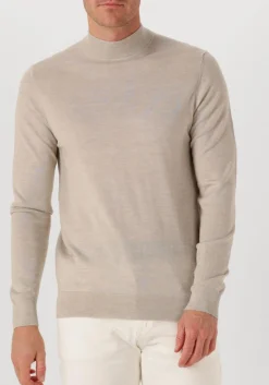 PROFUOMO coltrui pullover mock neck merino beige