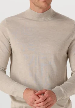 PROFUOMO coltrui pullover mock neck merino beige