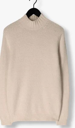 PROFUOMO coltrui pullover mock neck boiled wool beige New