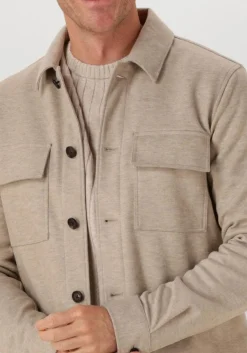 PROFUOMO overshirt overshirt cutaway knitted beige