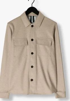 PROFUOMO overshirt overshirt cutaway knitted beige