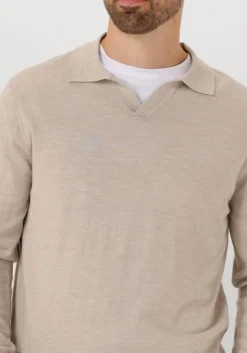 PROFUOMO polo polo open collar ls merino beige Discount