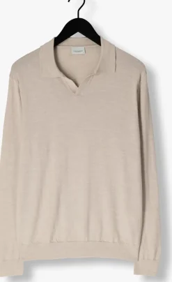PROFUOMO polo polo open collar ls merino beige Discount