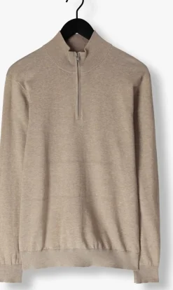 PROFUOMO trui half zip luxury basic beige