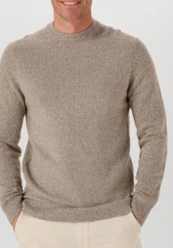 PROFUOMO trui pullover crew neck woolblend beige Outlet