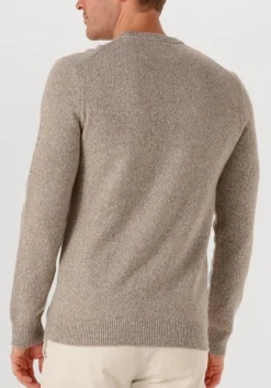 PROFUOMO trui pullover crew neck woolblend beige Outlet