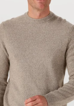 PROFUOMO trui pullover crew neck woolblend beige Outlet