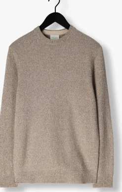 PROFUOMO trui pullover crew neck woolblend beige Outlet