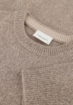 PROFUOMO trui pullover crew neck woolblend beige Outlet