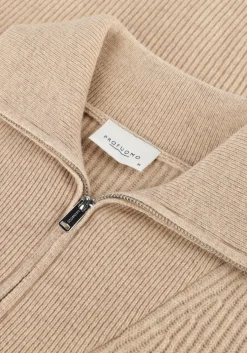 PROFUOMO trui pullover half zip beige