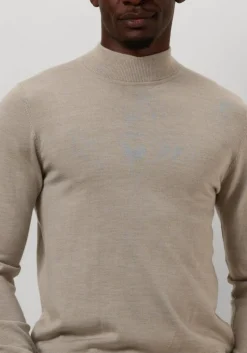 PROFUOMO trui pullover mock beige Hot