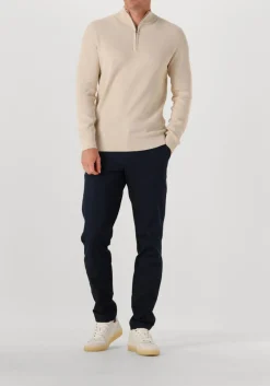 PROFUOMO trui pullover half zip twinkle slub beige New