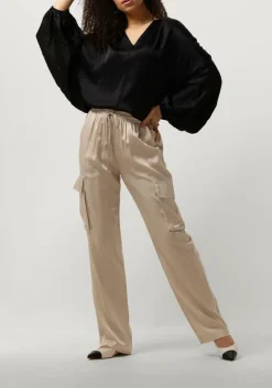 RESORT FINEST cargobroeken satin cargo pants beige Online