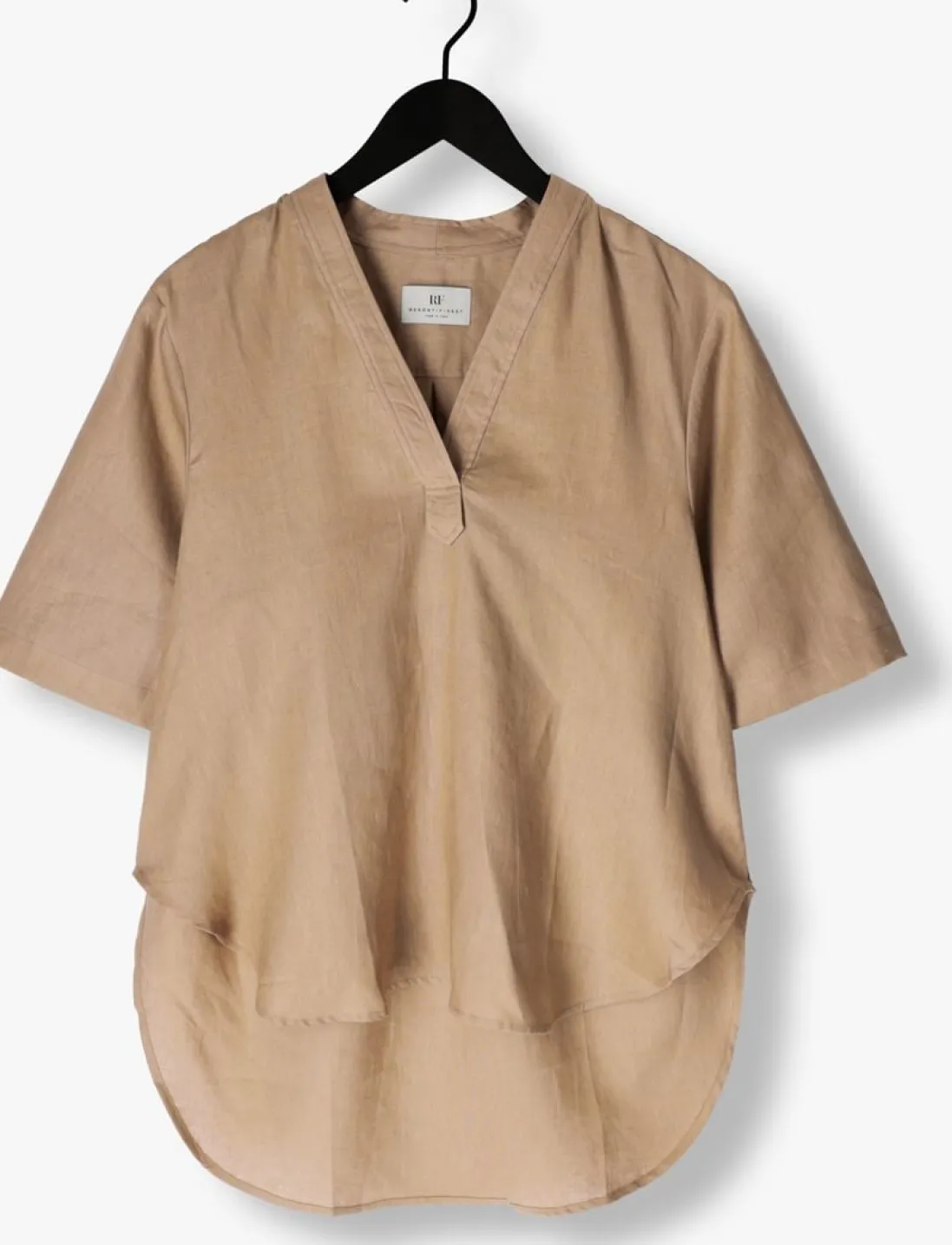 RESORT FINEST top short sleeve blouse beige Discount