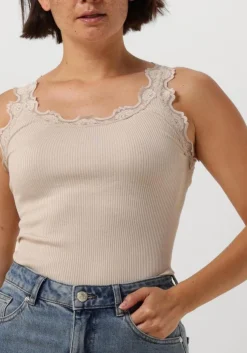 ROSEMUNDE top babette silk top w/ lace beige Best