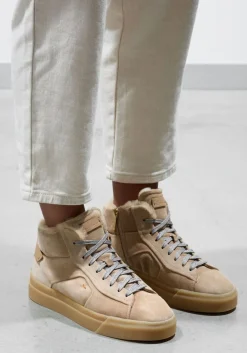 SANTONI hoge sneakers 60943 beige New