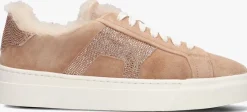 SANTONI lage sneakers sue glitter sneaker beige Hot