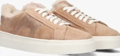 SANTONI lage sneakers sue glitter sneaker beige Hot