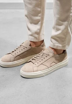 SANTONI lage sneakers dbs beige