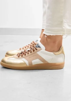 SANTONI lage sneakers dbs olympi beige New