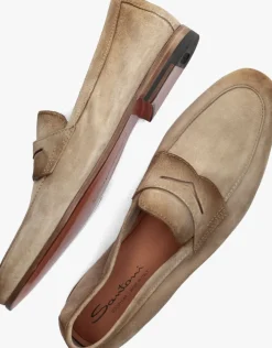 SANTONI loafers 18837 carlo beige