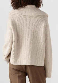 SECOND FEMALE coltrui gerda knit zip collar beige Online