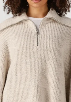 SECOND FEMALE coltrui gerda knit zip collar beige Online
