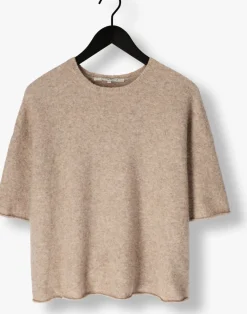 SECOND FEMALE trui selana knit o-neck beige Outlet