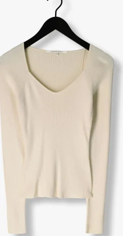 SECOND FEMALE trui solia knit v-neck beige Discount