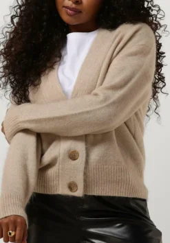 SECOND FEMALE vest brooklyn knit cardigan beige Hot