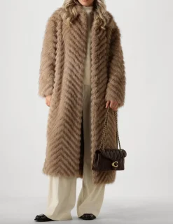 STAND STUDIO faux fur jas wynther coat beige Sale